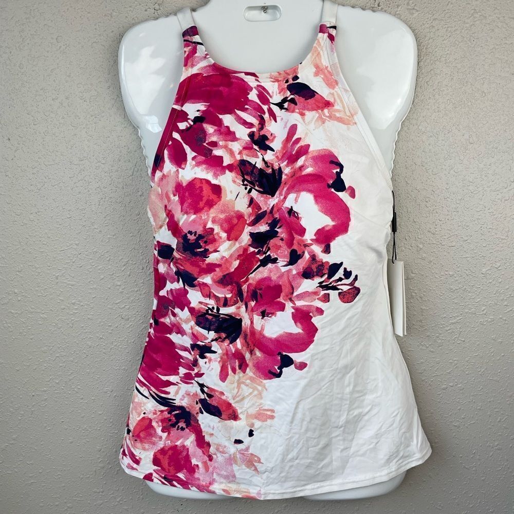 NWT Calvin Klein Floral Tankini Swim Top Size XXL